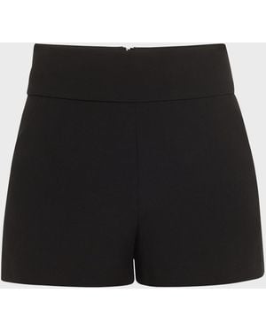 Alice + Olivia Donald High-Waist Shorts - Black