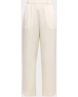 SABLYN Brynn Silk Wide-Leg Pants - Natural