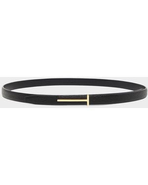 Tom Ford Supple Grain Leather Belt - Black