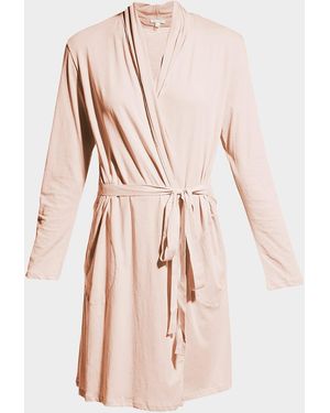 Skin Coleen Pima Cotton Jersey Robe - Natural