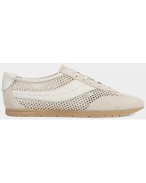 Vince La Runner Suede Netting Sneakers - White