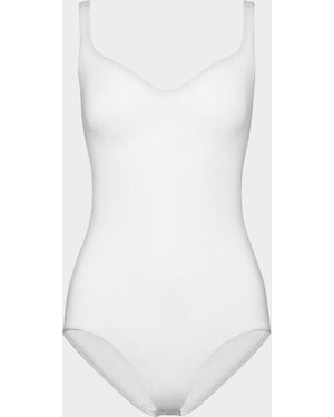 Wolford V-Neck Sleeveless Bodysuit - White
