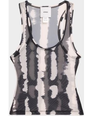 AKNVAS Loni Tie-Dye Mesh Tank Top - Multicolor