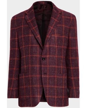 Kiton Apos;S Cashmere-Blend Bordeaux And Sport Coat - Purple