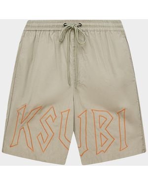 Ksubi Apos;S Stay Up Life Drawstring Shorts - Natural