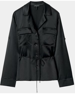 Rag & Bone Sonny Silk Blouse - Black
