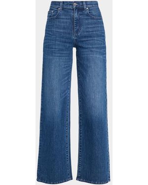 Le Jean Column High-Rise Wide-Leg Jeans - Blue