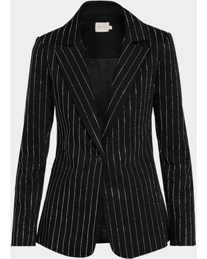 Alice + Olivia Macey Embellished Single-Breasted Blazer - Black
