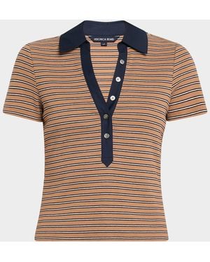 Veronica Beard Kearney Short-Sleeve Polo Tee - Multicolor