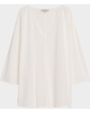 Solid & Striped The Samara Eyelet Tunic Coverup - White