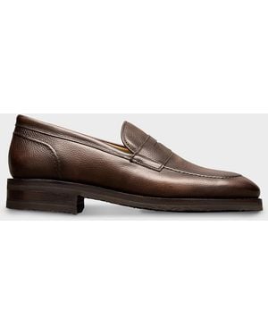 Allen Edmonds Reserve Apos;S Roman Grained Leather Penny Loafers - Brown