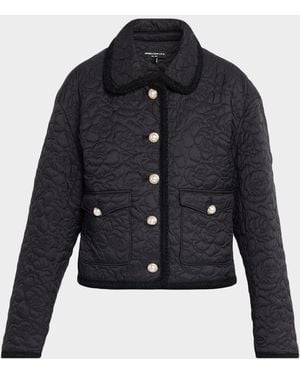 Generation Love Fabiana Floral Quilted Jacket - Blue