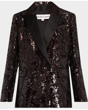 Veronica Beard Sevyn Sequined Jacket - Black