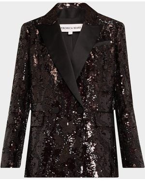 Veronica Beard Sevyn Sequined Jacket - Black