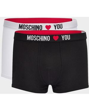 Moschino Apos;S My Valentine 2-Pack Boxer Briefs - Black