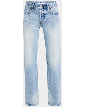 Moussy Aurantia Straight Low-Rise Jeans - Blue