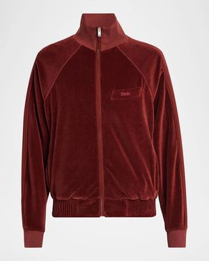 424 Madera Velour Track Jacket - Red