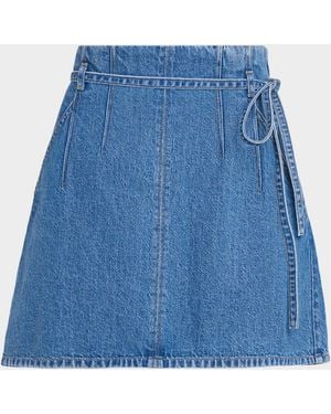 Tanya Taylor Annika Denim Mini Skirt - Blue