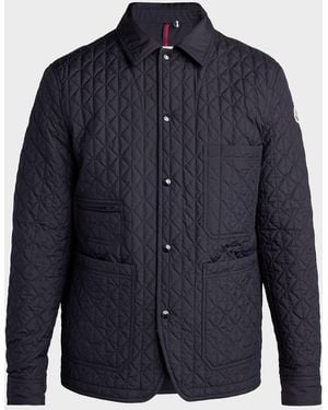Moncler Apos;S Logo Quilted Jacket - Blue