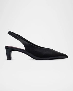 Bernardo 50Mm Maude Leather Slingback Pumps - Black