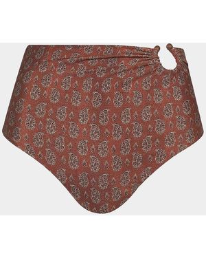 Johanna Ortiz Playa Grande Taita Printed Bikini Bottom - Brown