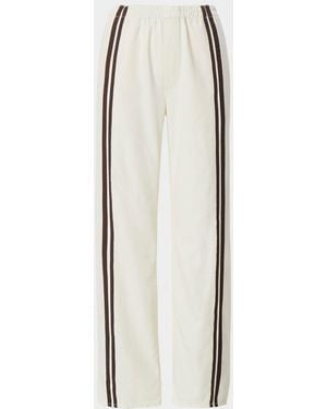 Rag & Bone Featherweight Logan Wide-Leg Denim Track Pants - Natural