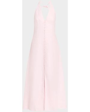 LoveShackFancy Lovis Linen Maxi Dress - Pink