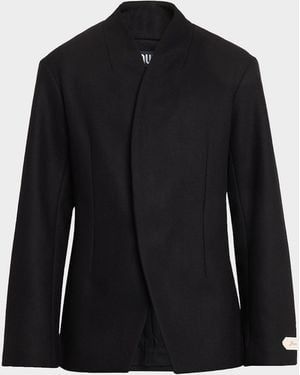 Jacquemus Apos;S Bastide Collarless Tailored Wool Jacket - Black