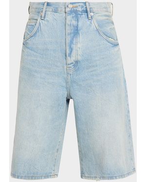 Purple Apos;S Vintage Dust Bow Denim Shorts - Blue
