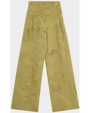 Ulla Johnson Carine High-Rise Crinkled Satin Pants - White