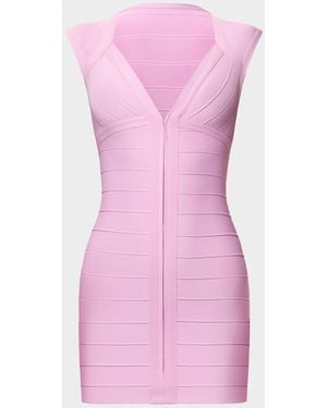 Hervé Léger The Carpet Mini Dress - Pink