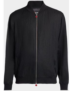Kiton Apos;S Linen Full-Zip Blouson - Black