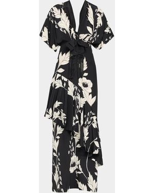 Johanna Ortiz Tesoro Escondido Floral Maxi Dress - White