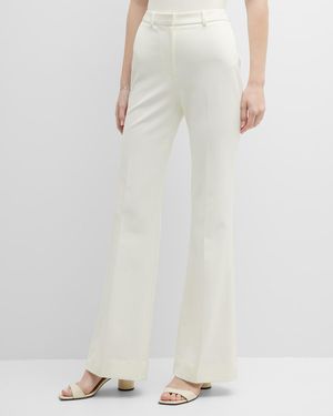 Donna Karan High-rise Flare Pants - White