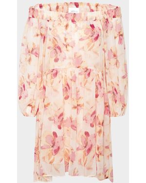 MISA Los Angles Millie Chiffon Dress - Pink