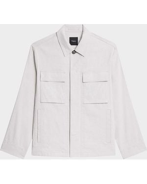 Theory Apos;S Organic Linen Field Jacket - White
