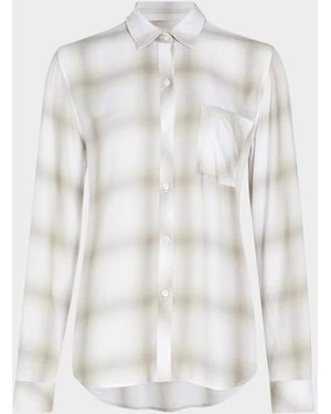 Rails Hunter Plaid Button-Up Shirt - White