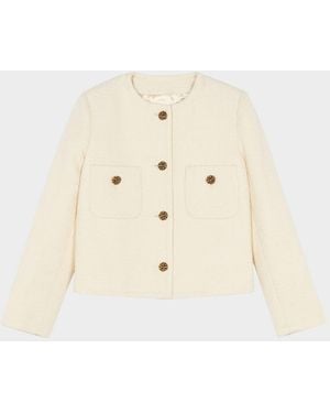 Ba&sh Meredith Bouclé Jacket - Natural