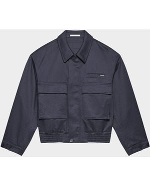 Helmut Lang Apos;S Cotton Flap-Pocket Bomber Jacket - Blue