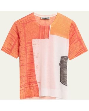 Jason Wu X Robert Rauschenberg Cat Paws-Print T-Shirt - Red
