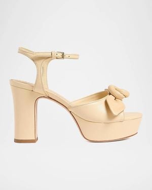 Cinq À Sept 95Mm Arianna Leather Platform Sandals - Natural