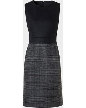 Akris Prince Of Whales Wool Double-Face Sleeveless Dress - Black