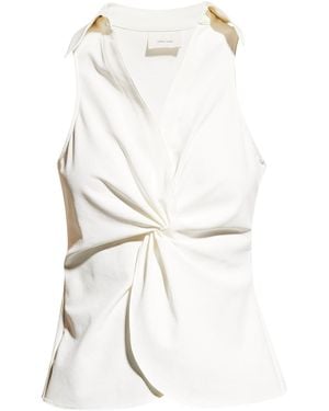 Cinq À Sept Mckenna Sleeveless Knot-front Top - White