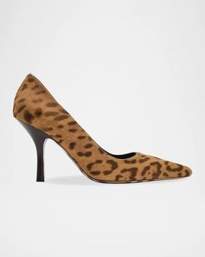 Burberry Dame 90Mm Leopard-Print Calf Hair Pumps - White