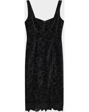 Generation Love Glinda Velvet Lace Sheath Dress - Black