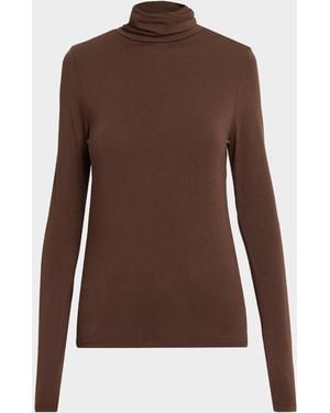 Ramy Brook Thea Turtleneck Top - Brown