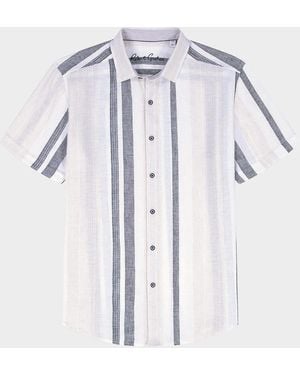 Robert Graham Apos;S Makai Striped Short-Sleeve Shirt - White
