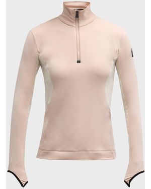 Moncler Polartec Quarter-Zip Base Layer - Natural