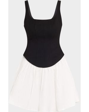 Toccin Felicie Drop-Waist Mini Dress - Black