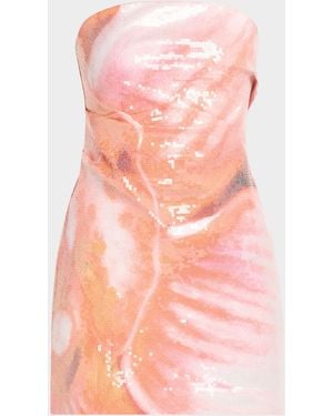 Significant Other Aden Sequined Strapless Mini Dress - Pink
